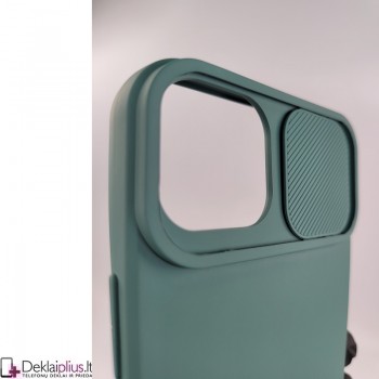 Švelnus guminis dėklas su kameros apsauga - žalias (Apple Iphone 14 Plus)